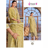 Mystic 9 - Sofiya - Light Mehandi Green  Cotton Salwar Suit - Straight Pant - 1004